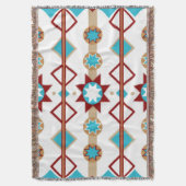 先住民アメリカン・パターン スローブランケット (正面縦)