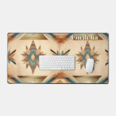 先住民アメリカン・パターン。西部。カスタマイズ デスクマット (キーボード&マウス)