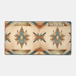 先住民アメリカン・パターン。西部。カスタマイズ デスクマット