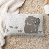 先住民アメリカン・ベア・スピリット・ガイド（トラック付き） ランバークッション (ブランケット)