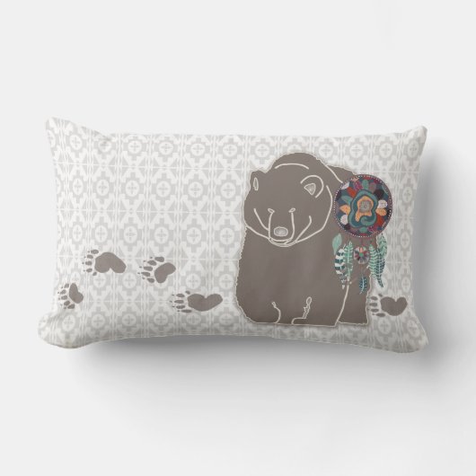 先住民アメリカン・ベア・スピリット・ガイド（トラック付き） ランバークッション (正面)