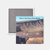 先住民アメリカン・ペトログリフ写真 マグネット (正面/裏面)