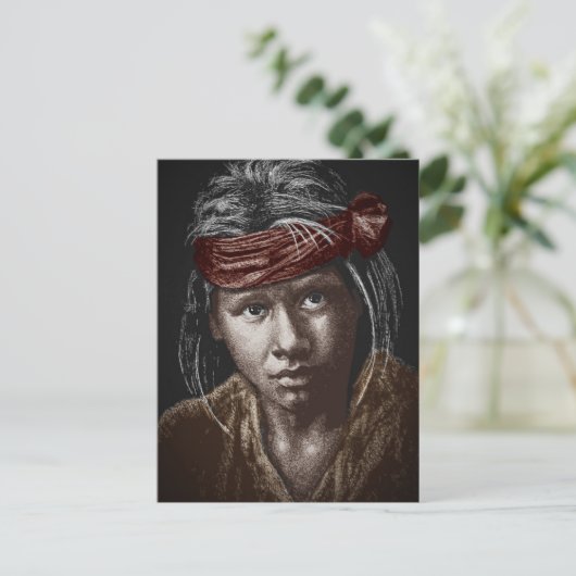 先住民アメリカン・ボーイmy 2004スケッチはがき ポストカード (スタンド正面)