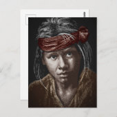 先住民アメリカン・ボーイmy 2004スケッチはがき ポストカード (正面/裏面)