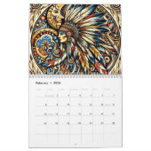 先住民アメリカン・マン カレンダー (2月 2026)