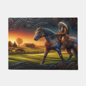 先住民アメリカン・ライダー ドアマット (正面)