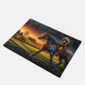 先住民アメリカン・ライダー ドアマット (アングル)