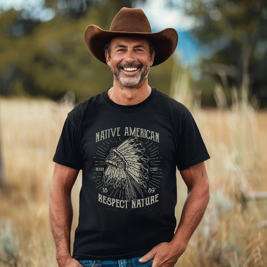 先住民アメリカン・リスペクト・自然 Tシャツ