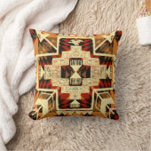 先住民アメリカン、ヴィンテージハンドドロー抽象芸術。 クッション (ブランケット)