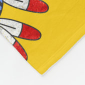 先住民アメリカンKACHINA - TAWAサンマスク1 フリースブランケット (角)