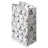 先住民アメリカンTipiテントカスタムズ背景色 スモールペーパーバッグ (正面アングル)