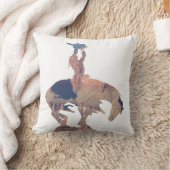 先住民アメリカンwithバッファロースカル クッション (ブランケット)