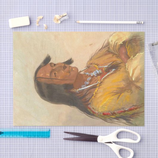 先住民アメリカヴィンテージ絵画の切り離し 薄葉紙 (クラフト)