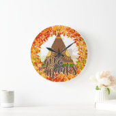 先住民アメリカ与えテピ感謝してい-  ラージ壁時計 (ホーム)