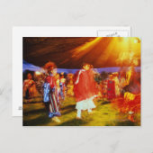 先住民アメリカ人のポウワオでオマク ポストカード (正面/裏面)