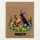 先住民アメリカ人の子供たち、ティピス&アニマル プランナー手帳 (正面)