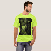 先住民アメリカ人の男の子の顔が大きい Tシャツ (正面フル)