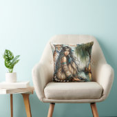 先住民アメリカ人女性とタイガー・バイ・カモメ クッション (椅子)