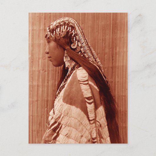 先住民アメリカ人女性 ポストカード (正面)