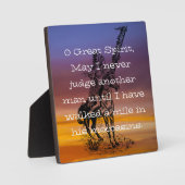 先住民アメリカ人"彼の母親の中で1マイル歩く" フォトプラーク (正面)