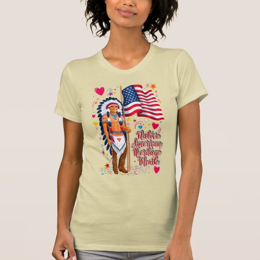 先住民アメリカ伝統月プライド1 Tシャツ (正面)