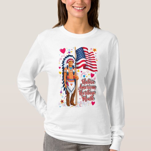 先住民アメリカ伝統月プライド1 Tシャツ (正面)