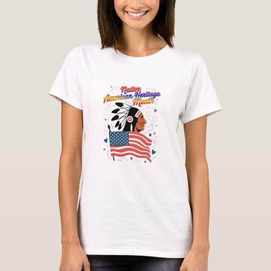 先住民アメリカ伝統月プライド Tシャツ (正面)