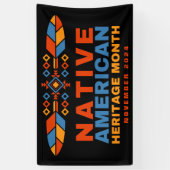 先住民アメリカ伝統月2025 横断幕 (縦)