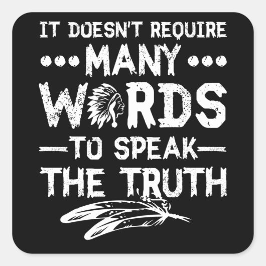 先住民アメリカ伝統月 スクエアシール (正面)