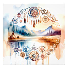 先住民アメリカ伝統月 フォトプリント           