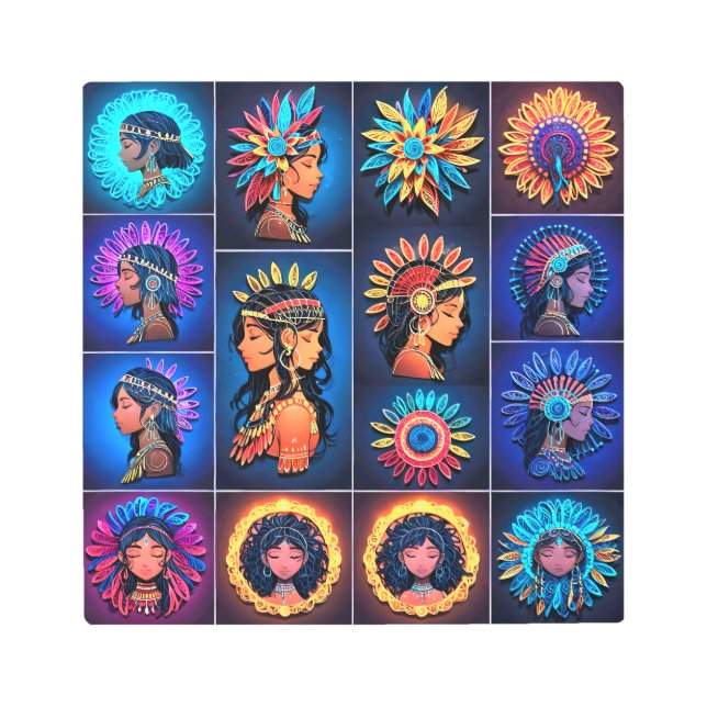 「先住民アメリカ伝統月」 メタルプリント (正面)