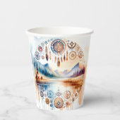 先住民アメリカ伝統月 紙コップ (正面)