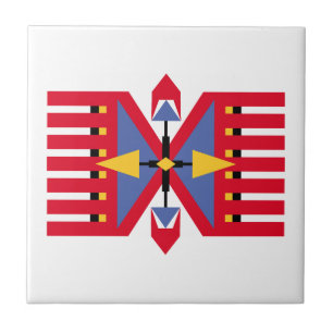 先住民アメリカ伝統的インディアン繊維モチーフ タイル