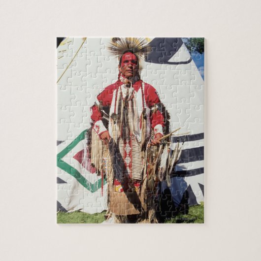 先住民アメリカ伝統的人 ジグソーパズル (縦)