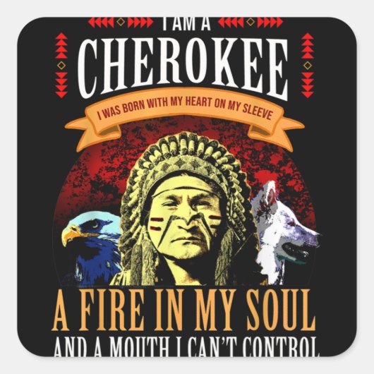 先住民アメリカ先住民の日 スクエアシール (正面)