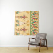 先住民アメリカ先住民の観賞用シームレスなパット タペストリー (インサイチュ(横))