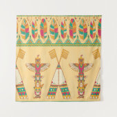 先住民アメリカ先住民の観賞用シームレスなパット タペストリー (正面)