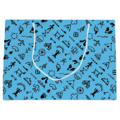 先住民アメリカ写真シンボル大抱き枕 ラージペーパーバッグ (正面)