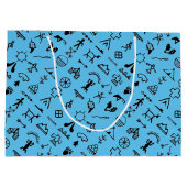 先住民アメリカ写真シンボル大抱き枕 ラージペーパーバッグ (裏面)