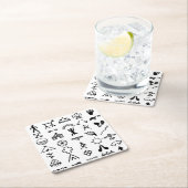 先住民アメリカ写真記号 スクエアペーパーコースター (インサイチュ)