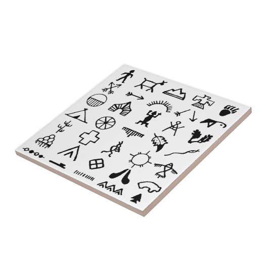 先住民アメリカ写真記号 タイル (側面)