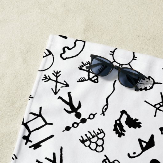 先住民アメリカ写真記号 ビーチタオル (インサイチュ)