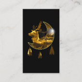 先住民アメリカ動物自然クレセント鹿 名刺 (正面)