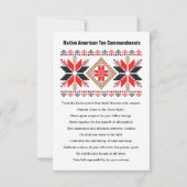 先住民アメリカ十戒フラットカード (正面)