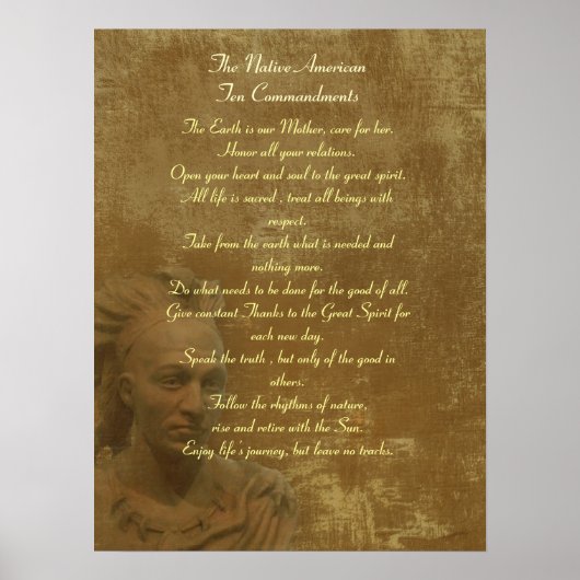 先住民アメリカ十戒ポスター ポスター (正面)