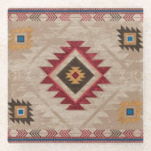 先住民アメリカ南西部の部族 ガラスコースター (正面)