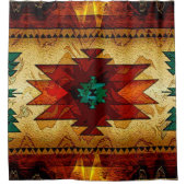 先住民アメリカ南西部の部族 シャワーカーテン (正面)