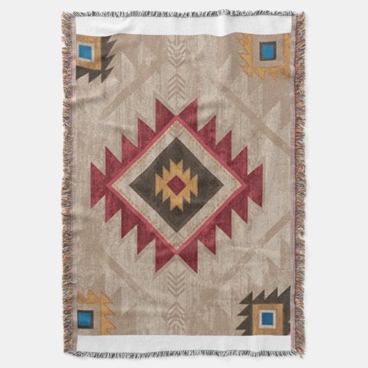 先住民アメリカ南西部の部族 スローブランケット (正面縦)