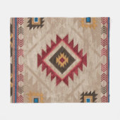 先住民アメリカ南西部の部族 フリースブランケット (正面(横))