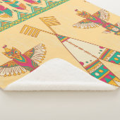 先住民アメリカ固有の継ぎ目のない飾り地 シェルパブランケット (3/4)